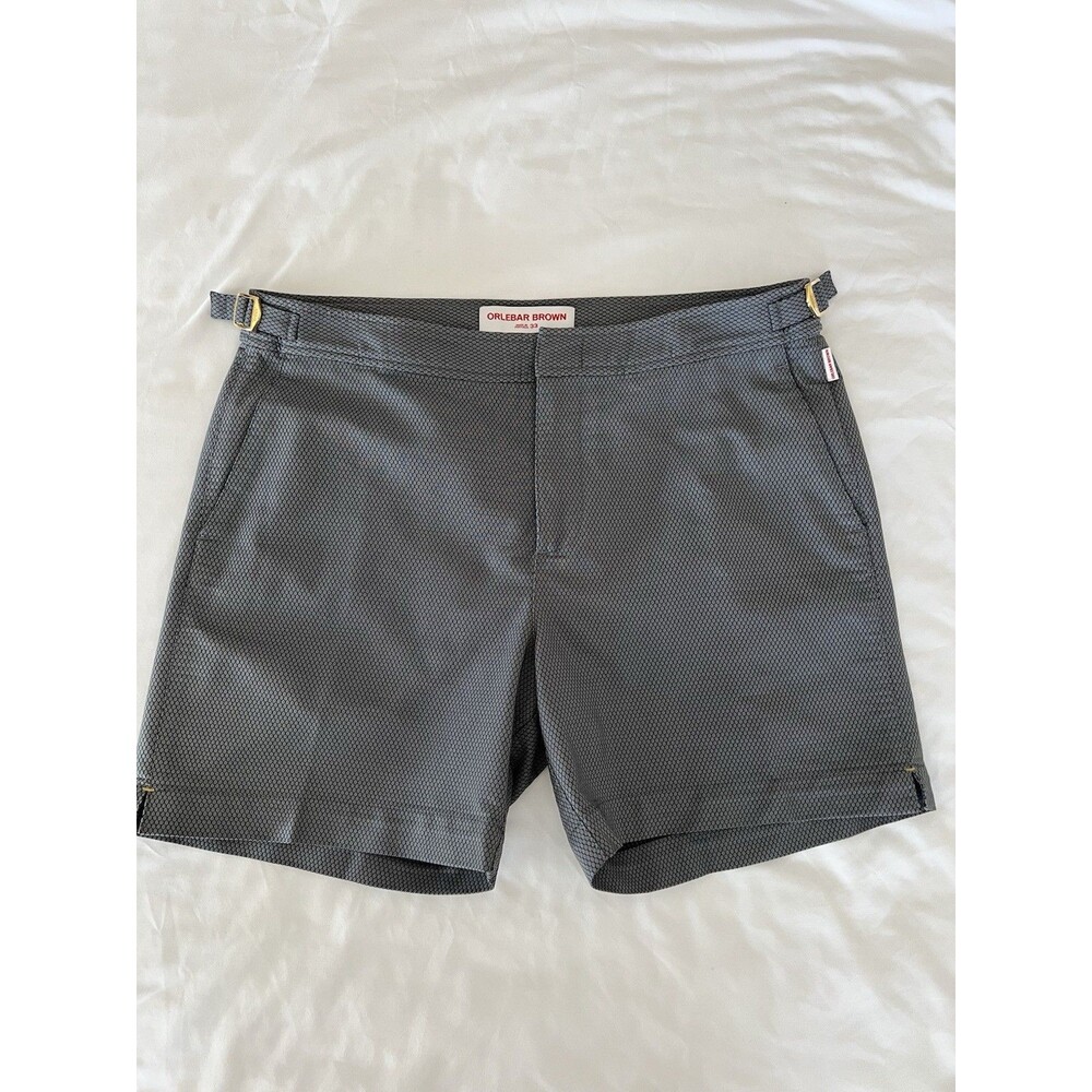 Orlebar Brown Gray Textured Swim Trunks